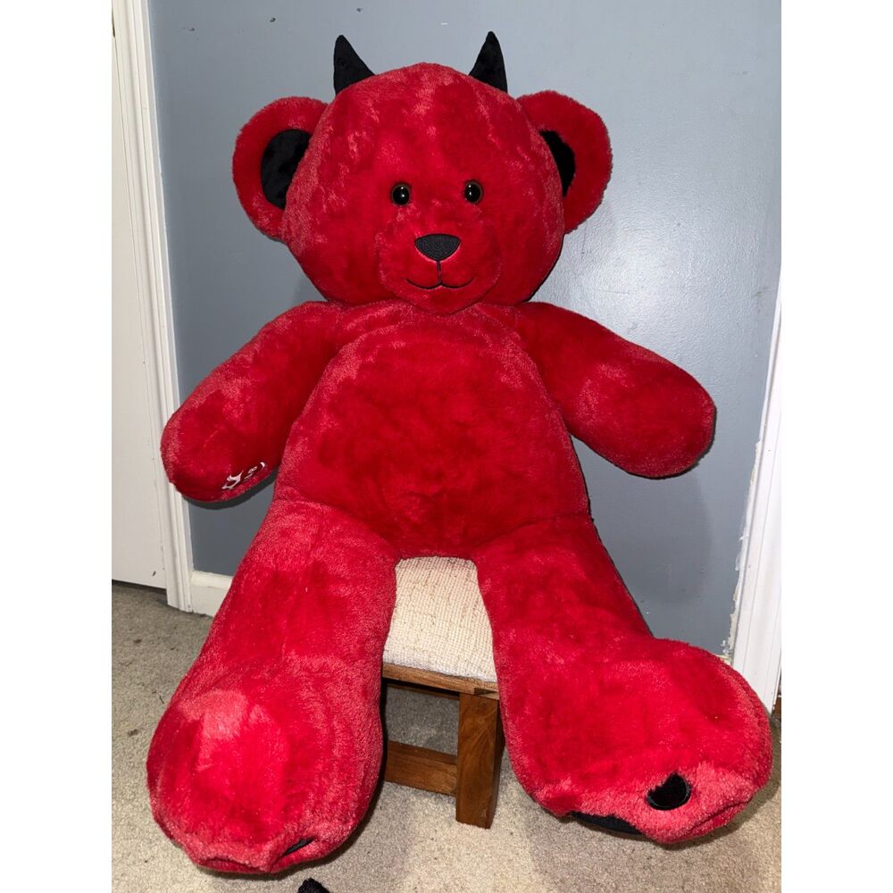 STUFFED Build-A-Bear 36-Inch Jumbo Devil Bear Plush Stuffed Animal | Halloween